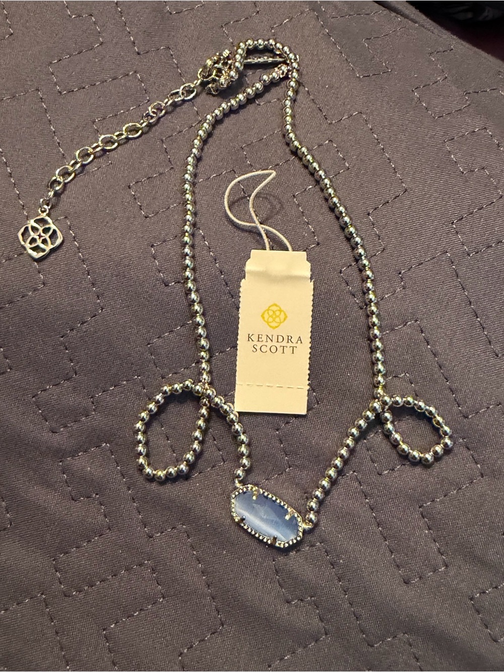 Kendra Scott Blue Beaded Pendant Necklace-New